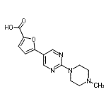 CAS#: 893740-76-6， 5-[2-(4-Methyl-1-piperazinyl)-5-pyrimidinyl]-2-furoic acid