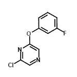 structure of CAS# 894416-95-6, 2-Chloro-6-(3-fluorophenoxy)pyrazine;2-(3-fluorophenoxy)-6-chloropyrazine
