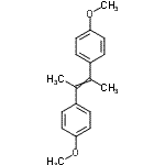 structure of CAS# 895-37-4, 1,1'-(2-Butene-2,3-diyl)bis(4-methoxybenzene)
