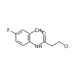 结构式 CAS# 895664-33-2, 3-氯-N-(4-氟-2-甲基苯基)丙酰胺