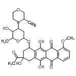 CAS#: 89617-36-7， 3-Acetyl-3,5,12-trihydroxy-10-methoxy-6,11-dioxo-1,2,3,4,6,11-hexahydro-1-tetracenyl 3-(3-cyano-4-morpholinyl)-2,3,6-trideoxyhexopyranoside