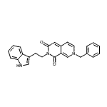 CAS#: 89651-72-9， 7-Benzyl-2-[2-(1H-indol-3-yl)ethyl]-2,7-naphthyridine-1,3(2H,7H)-dione