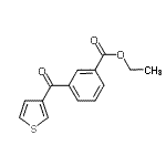 structure of CAS# 896618-51-2, Ethyl 3-(3-thienylcarbonyl)benzoate;3-(3-carboethoxybenzoyl)thiophene
