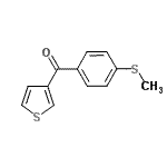 structure of CAS# 896618-54-5, [4-(Methylsulfanyl)phenyl](3-thienyl)methanone;3-(4-thiomethylbenzoyl)thiophene
