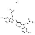 CAS#: 89703-05-9， 3-(2-Carboxyethyl)-2-[(1E)-2-{(Z)-[3-(2-carboxyethyl)-5-methyl-1,3-benzoselenazol-2(3H)-ylidene]methyl}-1-buten-1-yl]-5-methyl-1,3-benzoselenazol-3-ium bromide