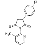 CAS#: 89703-08-2, 3-(4-Chlorophenyl)-1-(3-methyl-2-pyridinyl)-2,5-pyrrolidinedione