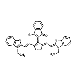 CAS#: 89806-50-8， 2-{(5E)-2-[(E)-2-(3-Ethyl-1,3-benzothiazol-3-ium-2-yl)vinyl]-5-[(2Z)-2-(3-ethyl-1,3-benzothiazol-2(3H)-ylidene)ethylidene]-1-cyclopenten-1-yl}-1-oxo-1H-inden-3-olate