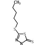 结构式 CAS# 89852-45-9, 5-(戊基硫基)-1,3,4-噻二唑-2(3H)-硫酮