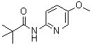 structure of CAS# 898561-68-7, N-(5-Methoxy-2-pyridinyl)-2,2-dimethylpropanamide;N-(5-Methoxypyridin-2-yl)-2,2-dimethylpropionamide;N-(5-Methoxy-pyridin-2-yl)-2,2-dimethyl-propionamide;N-(5-methoxypyridin-2-yl)pivalamide