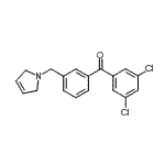 structure of CAS# 898749-56-9, (3,5-Dichlorophenyl)[3-(2,5-dihydro-1H-pyrrol-1-ylmethyl)phenyl]methanone;3,5-dichloro-3'-(3-pyrrolinomethyl) benzophenone