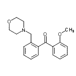 structure of CAS# 898749-96-7, (2-Methoxyphenyl)[2-(4-morpholinylmethyl)phenyl]methanone;2-Methoxy-2'-morpholinomethyl benzophenone