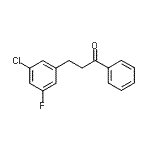 structure of CAS# 898750-01-1, 3-(3-Chloro-5-fluorophenyl)-1-phenyl-1-propanone;3-(3-chloro-5-fluorophenyl)propiophenone