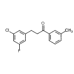 结构式 CAS# 898750-07-7, 3-(3-氯-5-氟苯基)-1-(3-甲基苯基)-1-丙酮