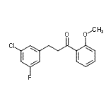 结构式 CAS# 898750-13-5, 3-(3-氯-5-氟苯基)-1-(2-甲氧基苯基)-1-丙酮