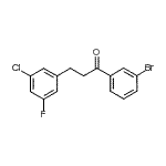 结构式 CAS# 898750-46-4, 1-(3-溴苯基)-3-(3-氯-5-氟苯基)-1-丙酮