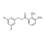 结构式 CAS# 898750-64-6, 3-(3-氯-5-氟苯基)-1-(2,3-二甲基苯基)-1-丙酮