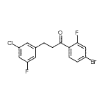 结构式 CAS# 898751-08-1, 1-(4-溴-2-氟苯基)-3-(3-氯-5-氟苯基)-1-丙酮