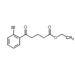 structure of CAS# 898751-22-9, Ethyl 5-(2-bromophenyl)-5-oxopentanoate;Ethyl 5-(2-bromophenyl)-5-oxovalerate