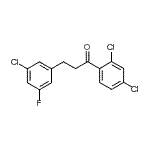 结构式 CAS# 898751-28-5, 3-(3-氯-5-氟苯基)-1-(2,4-二氯苯基)-1-丙酮