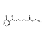 structure of CAS# 898751-30-9, Ethyl 7-(2-bromophenyl)-7-oxoheptanoate;ethyl 7-(2-bromophenyl)-7-oxoheptanoate