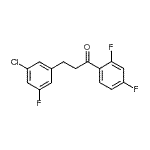 structure of CAS# 898751-44-5, 3-(3-Chloro-5-fluorophenyl)-1-(2,4-difluorophenyl)-1-propanone;3-(3-chloro-5-fluorophenyl)-2',4'-difluoropropiophenone