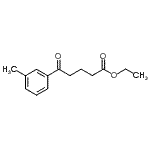 structure of CAS# 898751-46-7, Ethyl 5-(3-methylphenyl)-5-oxopentanoate;Ethyl 5-(3-methylphenyl)-5-oxovalerate