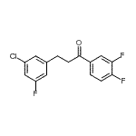structure of CAS# 898751-48-9, 3-(3-Chloro-5-fluorophenyl)-1-(3,4-difluorophenyl)-1-propanone;3-(3-chloro-5-fluorophenyl)-3',4'-difluoropropiophenone