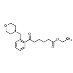 结构式 CAS# 898751-53-6, 乙基6-[2-(4-吗啉基甲基)苯基]-6-氧代己酸酯