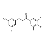 structure of CAS# 898751-56-9, 3-(3-Chloro-5-fluorophenyl)-1-(3,4,5-trifluorophenyl)-1-propanone;3-(3-chloro-5-fluorophenyl)-3',4',5'-trifluoropropiophenone
