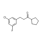结构式 CAS# 898751-70-7, 3-(3-氯-5-氟苯基)-1-环戊基-1-丙酮