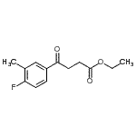 structure of CAS# 898752-61-9, Ethyl 4-(4-fluoro-3-methylphenyl)-4-oxobutanoate;ethyl 4-(4-fluoro-3-methylphenyl)-4-oxobutyrate
