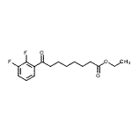 structure of CAS# 898753-04-3, Ethyl 8-(2,3-difluorophenyl)-8-oxooctanoate;ethyl 8-(2,3-difluorophenyl)-8-oxooctanoate