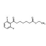 structure of CAS# 898753-28-1, Ethyl 7-(2,6-difluorophenyl)-7-oxoheptanoate;ethyl 7-(2,6-difluorophenyl)-7-oxoheptanoate