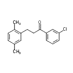 structure of CAS# 898753-36-1, 1-(3-Chlorophenyl)-3-(2,5-dimethylphenyl)-1-propanone;3'-chloro-3-(2,5-dimethylphenyl)propiophenone