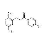 structure of CAS# 898753-39-4, 1-(4-Chlorophenyl)-3-(2,5-dimethylphenyl)-1-propanone;4'-chloro-3-(2,5-dimethylphenyl)propiophenone