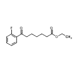 structure of CAS# 898753-41-8, Ethyl 7-(2-fluorophenyl)-7-oxoheptanoate;ethyl 7-(2-fluorophenyl)-7-oxoheptanoate
