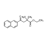 structure of CAS# 898753-71-4, Ethyl 2,2-dimethyl-4-(2-naphthyl)-4-oxobutanoate;ethyl 2,2-dimethyl-4-(2-naphthyl)-4-oxobutyrate