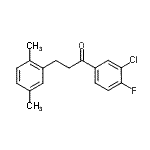 structure of CAS# 898753-72-5, 1-(3-Chloro-4-fluorophenyl)-3-(2,5-dimethylphenyl)-1-propanone;3'-chloro-3-(2,5-dimethylphenyl)-4'-fluoropropiophenone