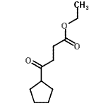 structure of CAS# 898753-83-8, Ethyl 4-cyclopentyl-4-oxobutanoate;Ethyl 4-cyclopentyl-4-oxobutyrate;MFCD01320322
