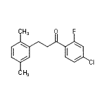 structure of CAS# 898753-94-1, 1-(4-Chloro-2-fluorophenyl)-3-(2,5-dimethylphenyl)-1-propanone;4'-chloro-3-(2,5-dimethylphenyl)-2'-fluoropropiophenone