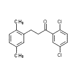 structure of CAS# 898754-00-2, 1-(2,5-Dichlorophenyl)-3-(2,5-dimethylphenyl)-1-propanone;2',5'-dichloro-3-(2,5-dimethylphenyl)propiophenone