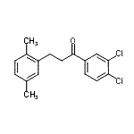 structure of CAS# 898754-02-4, 1-(3,4-Dichlorophenyl)-3-(2,5-dimethylphenyl)-1-propanone;3',4'-dichloro-3-(2,5-dimethylphenyl)propiophenone