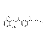 结构式 CAS# 898754-52-4, 乙基3-[3-(2,6-二甲基苯基)丙酰]苯甲酸酯