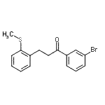 结构式 CAS# 898754-54-6, 1-(3-溴苯基)-3-[2-(甲硫基)苯基]-1-丙酮