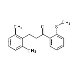 结构式 CAS# 898754-58-0, 3-(2,6-二甲基苯基)-1-[2-(甲硫基)苯基]-1-丙酮