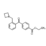 结构式 CAS# 898754-59-1, 乙基4-[2-(1-氮杂环丁基甲基)苯甲酰基]苯甲酸酯