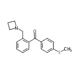 structure of CAS# 898754-65-9, [2-(1-Azetidinylmethyl)phenyl][4-(methylsulfanyl)phenyl]methanone;2-azetidinomethyl-4'-thiomethylbenzophenone