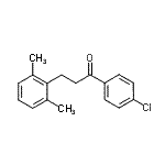 structure of CAS# 898754-73-9, 1-(4-Chlorophenyl)-3-(2,6-dimethylphenyl)-1-propanone;4'-chloro-3-(2,6-dimethylphenyl)propiophenone