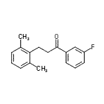 structure of CAS# 898754-76-2, 3-(2,6-Dimethylphenyl)-1-(3-fluorophenyl)-1-propanone;3-(2,6-dimethylphenyl)-3'-fluoropropiophenone