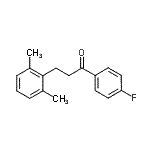 structure of CAS# 898754-79-5, 3-(2,6-Dimethylphenyl)-1-(4-fluorophenyl)-1-propanone;3-(2,6-dimethylphenyl)-4'-fluoropropiophenone